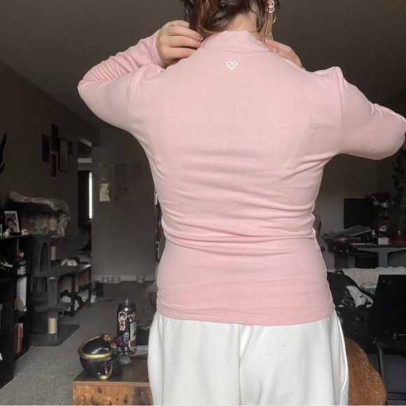 SOFT Baby Pink Mockneck Long Sleeve - Picture 2 of 4